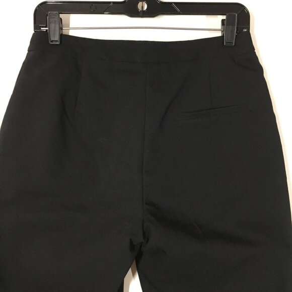 H&M Pants Womens 6 Dress Pants Trouser Slit Sides Pockets Ankle Length Black - Picture 6 of 13